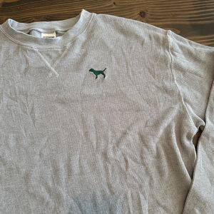 Women’s PINK Victoria’s Secret Grey Green Hawaii Long Sleeve Thermal Tee – S